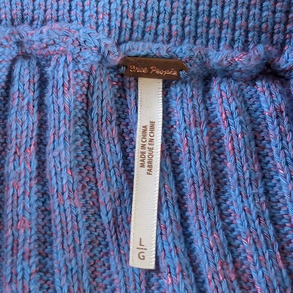 Free People Better Days Maxi Sweater Skirt Women's Large Bright Purple Slit - Picture 7 of 10